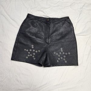 Nasty Gal Studded Star Leather Shorts